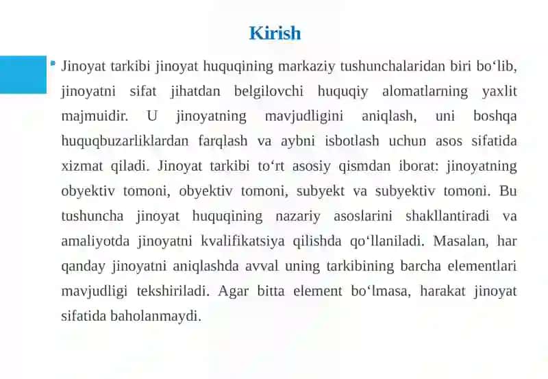 Jinoyatning obyektiv tomoni 3
