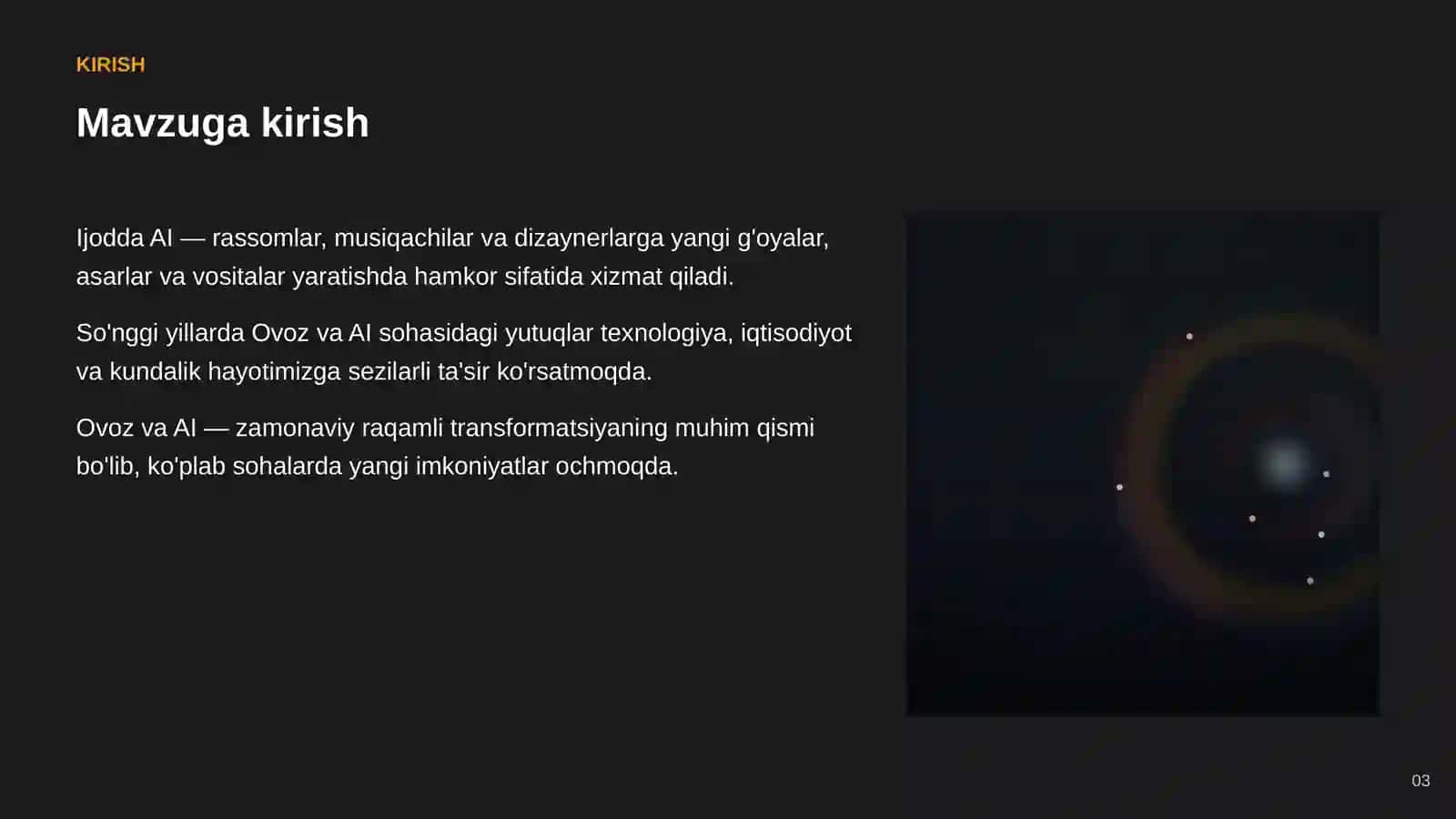 Ovoz va AI — imkoniyatlar va istiqbollar 3