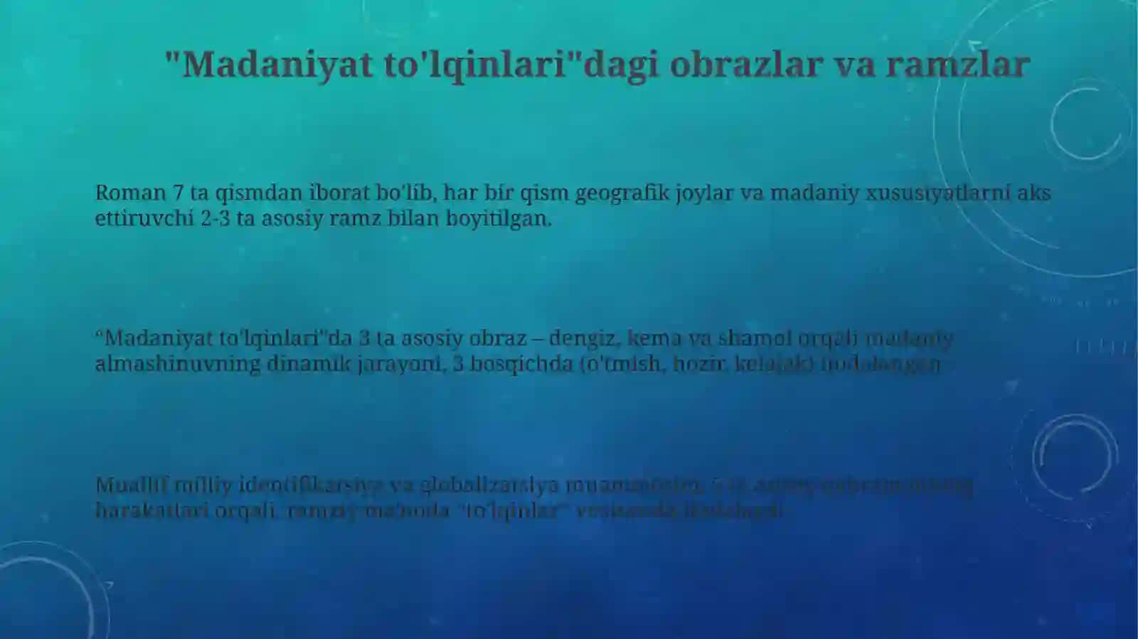 Madaniyat to'lqinlari 3