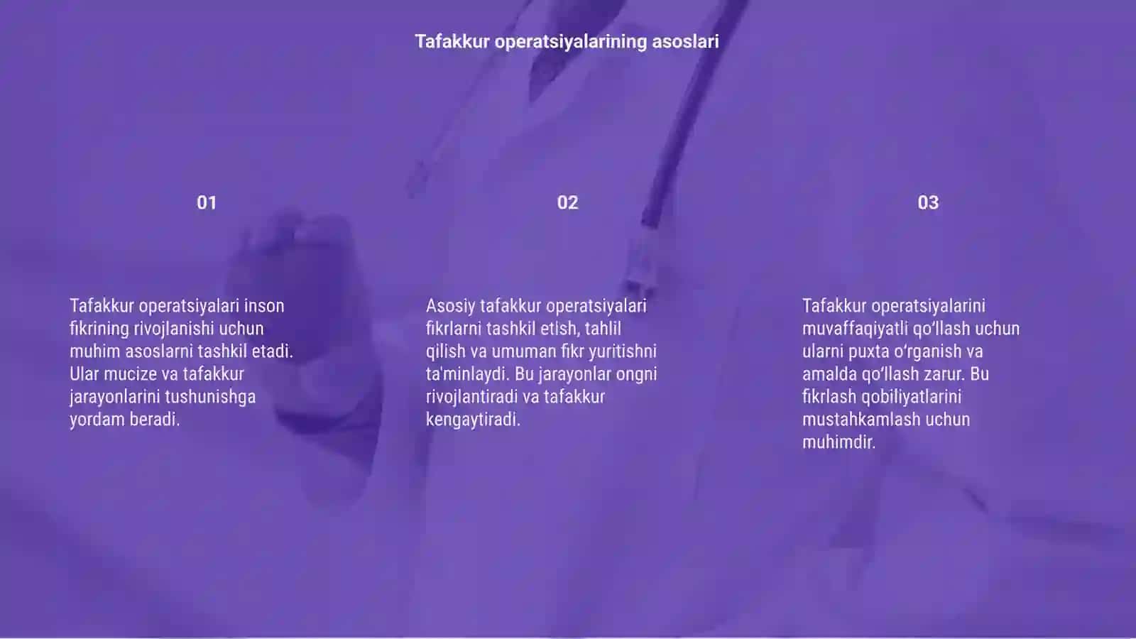 Tafakkur operatsiyalari 3