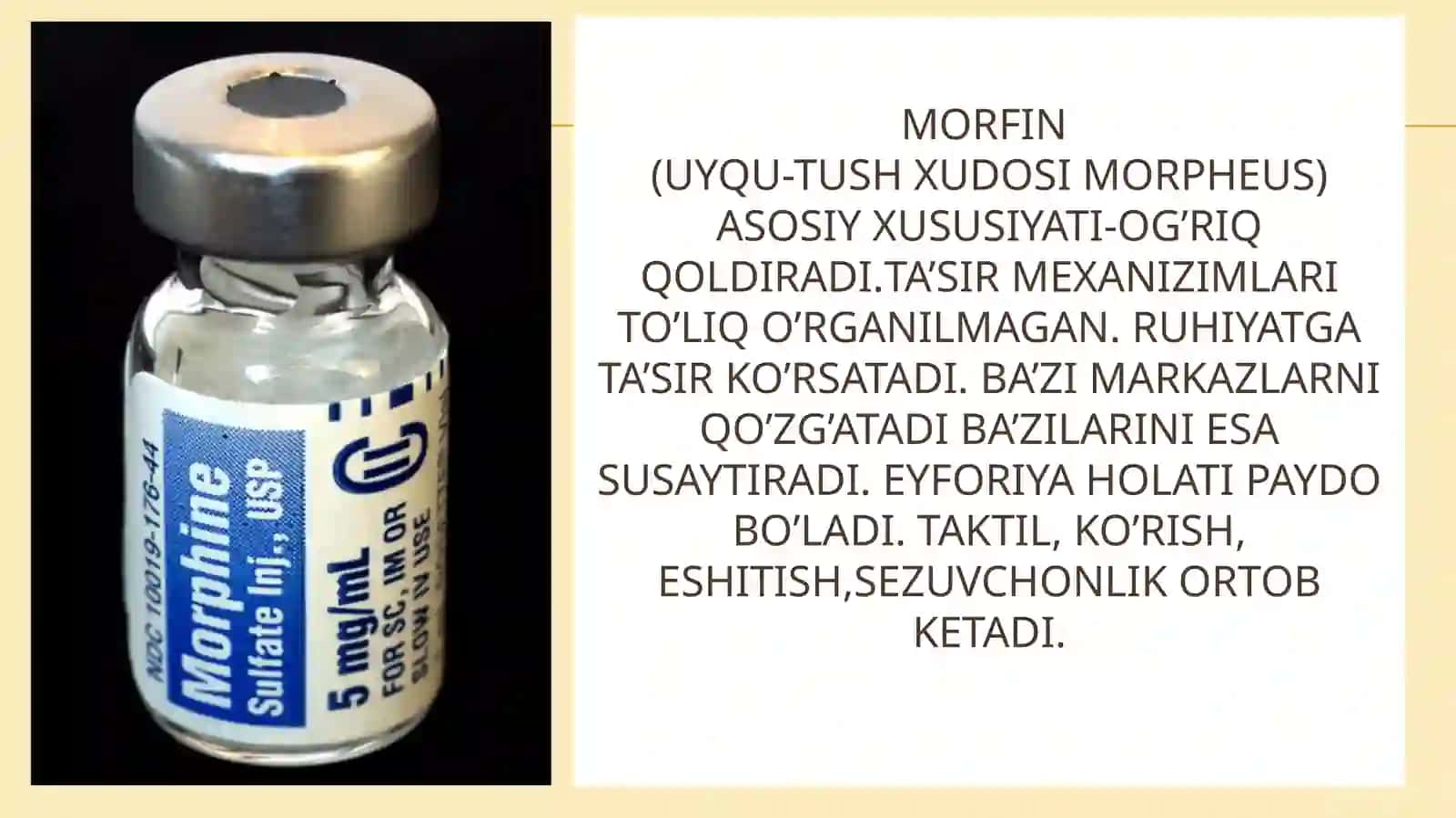 Analgetiklar.Narkomaniya va uning asoratlari 3