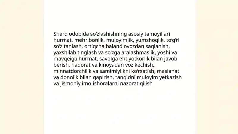 Sharq nutq odobi haqida 3