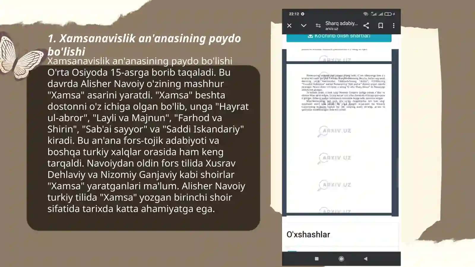 Xamsanavislik an'anasi va uning tadriji 3