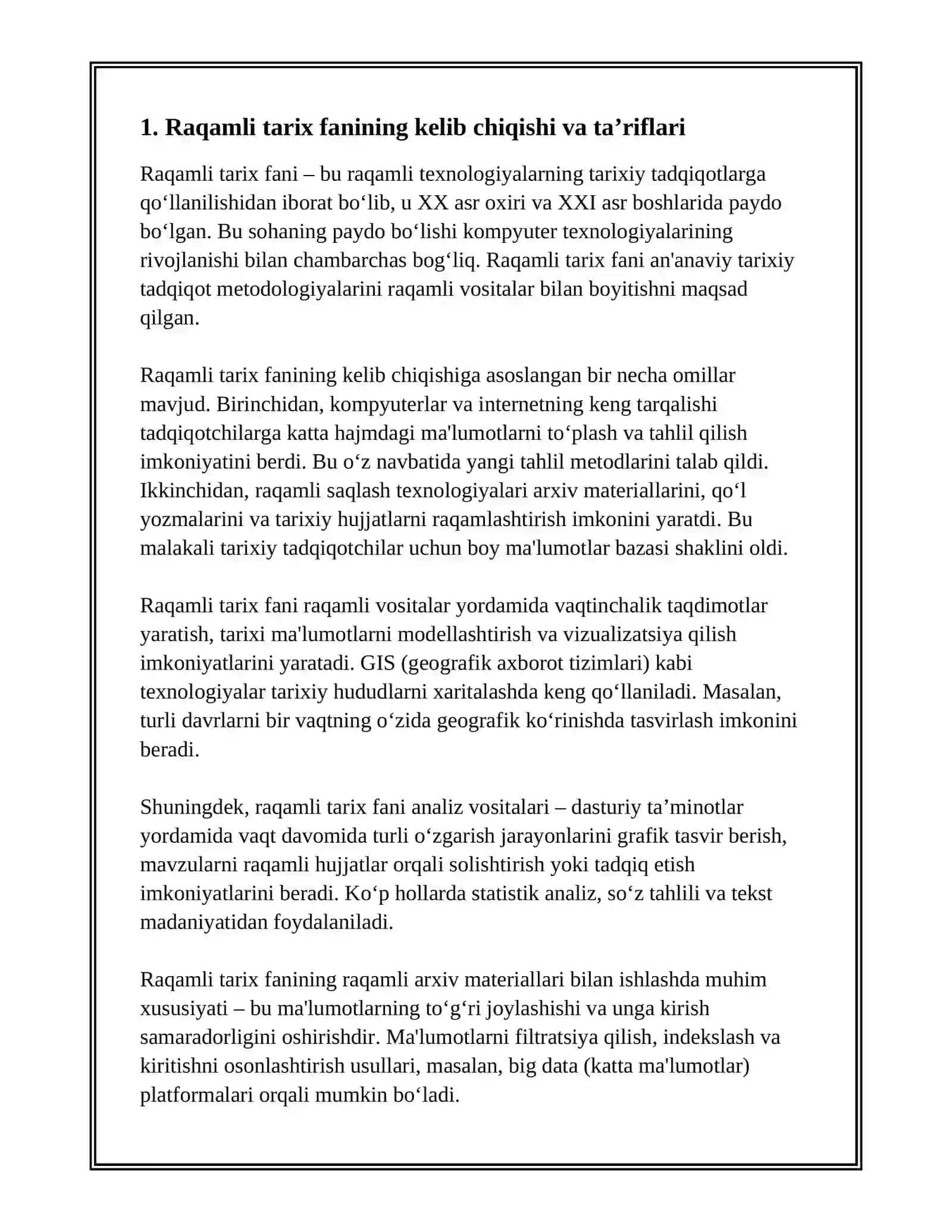 DUNYODA RAQAMLI TARIX FANINING VUJUDGA KELISHI 3