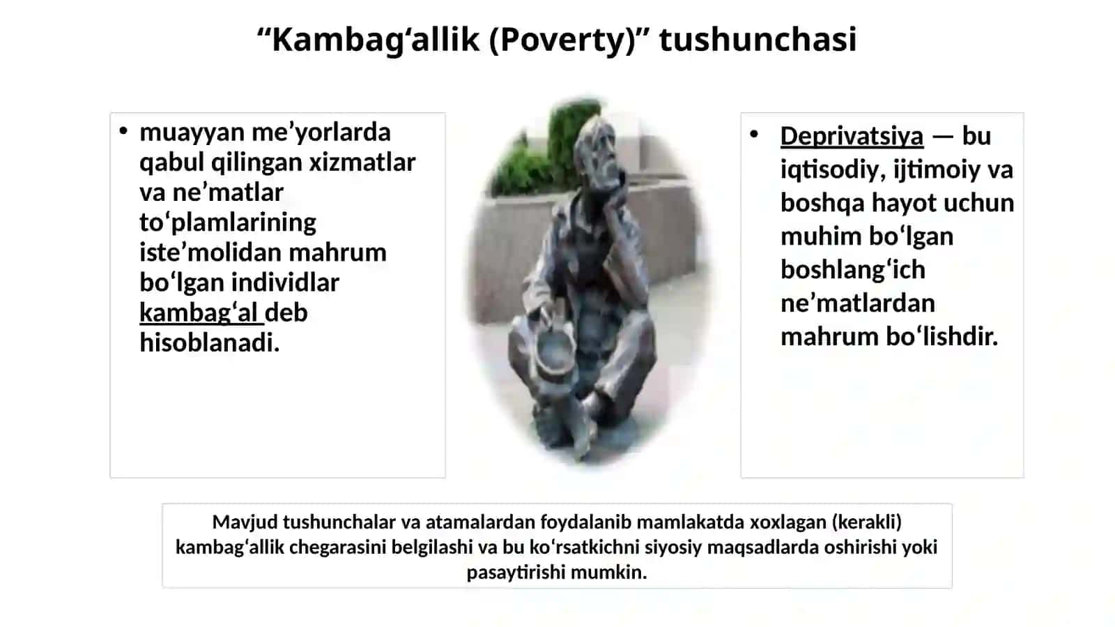 Kambag‘allik (Poverty) tushunchasi 3