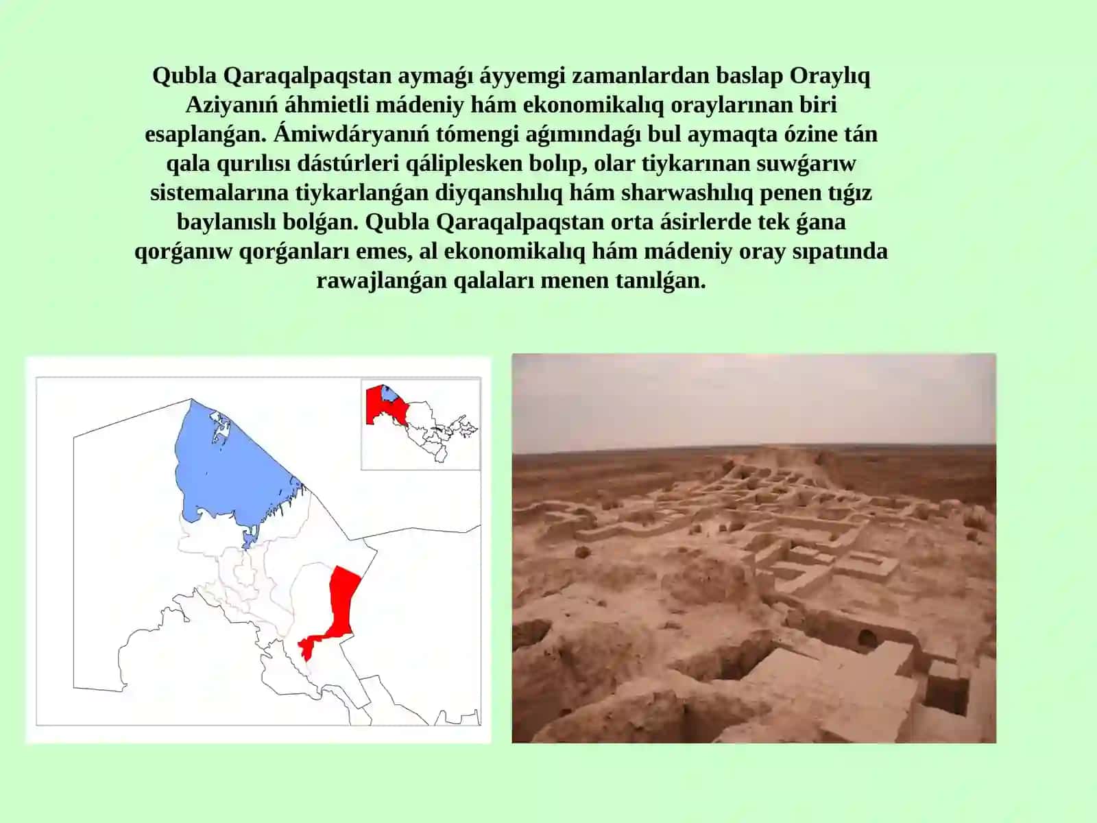 Orta ásir qalaları haqqında maǵńıwmat 3