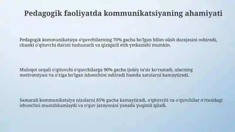 Pedagogik faoliyatda muloqot 3