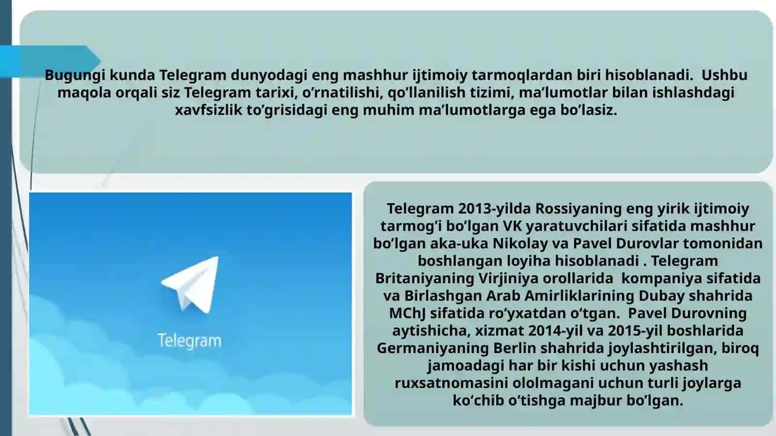 TELEGRAM IJTIMOIY TARMOG’I 3