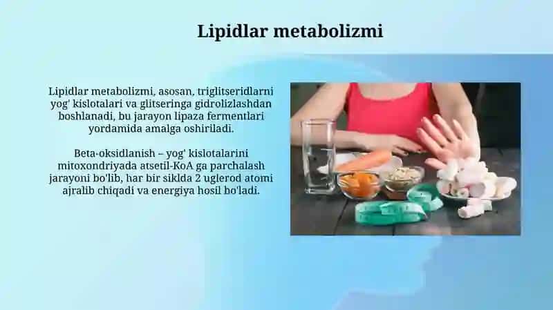 Moddalar almashinuvi metabolizm 3