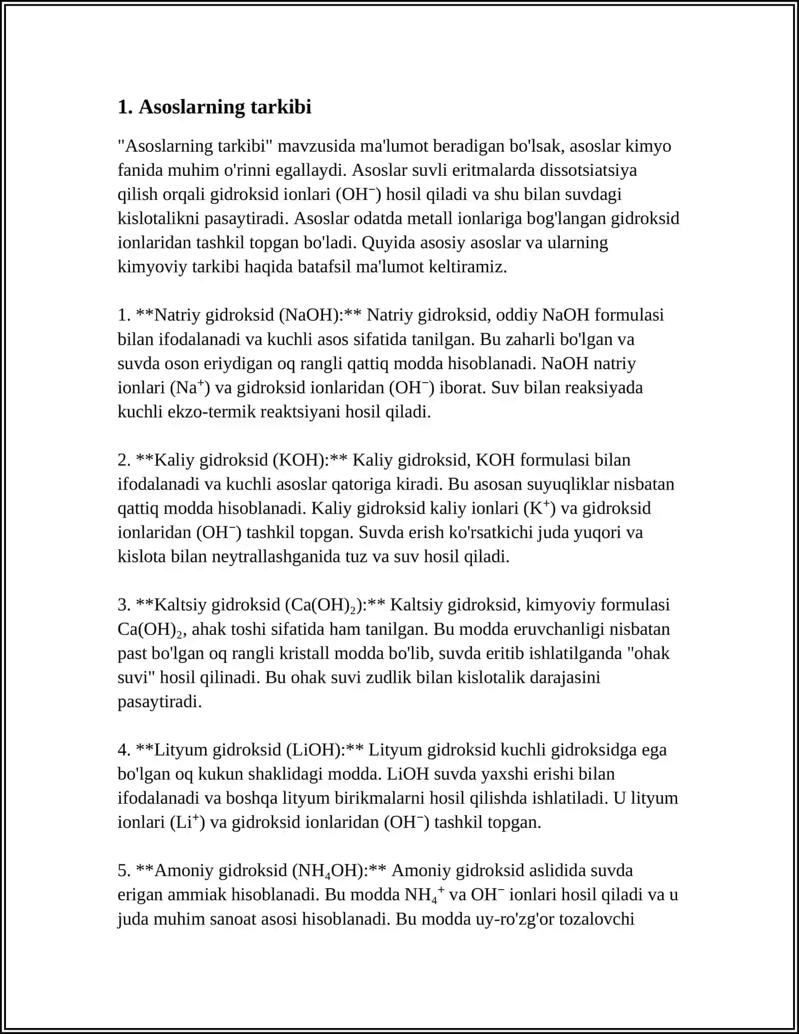 ASOSLARNING OLINISHI VA XOSSALARI 3
