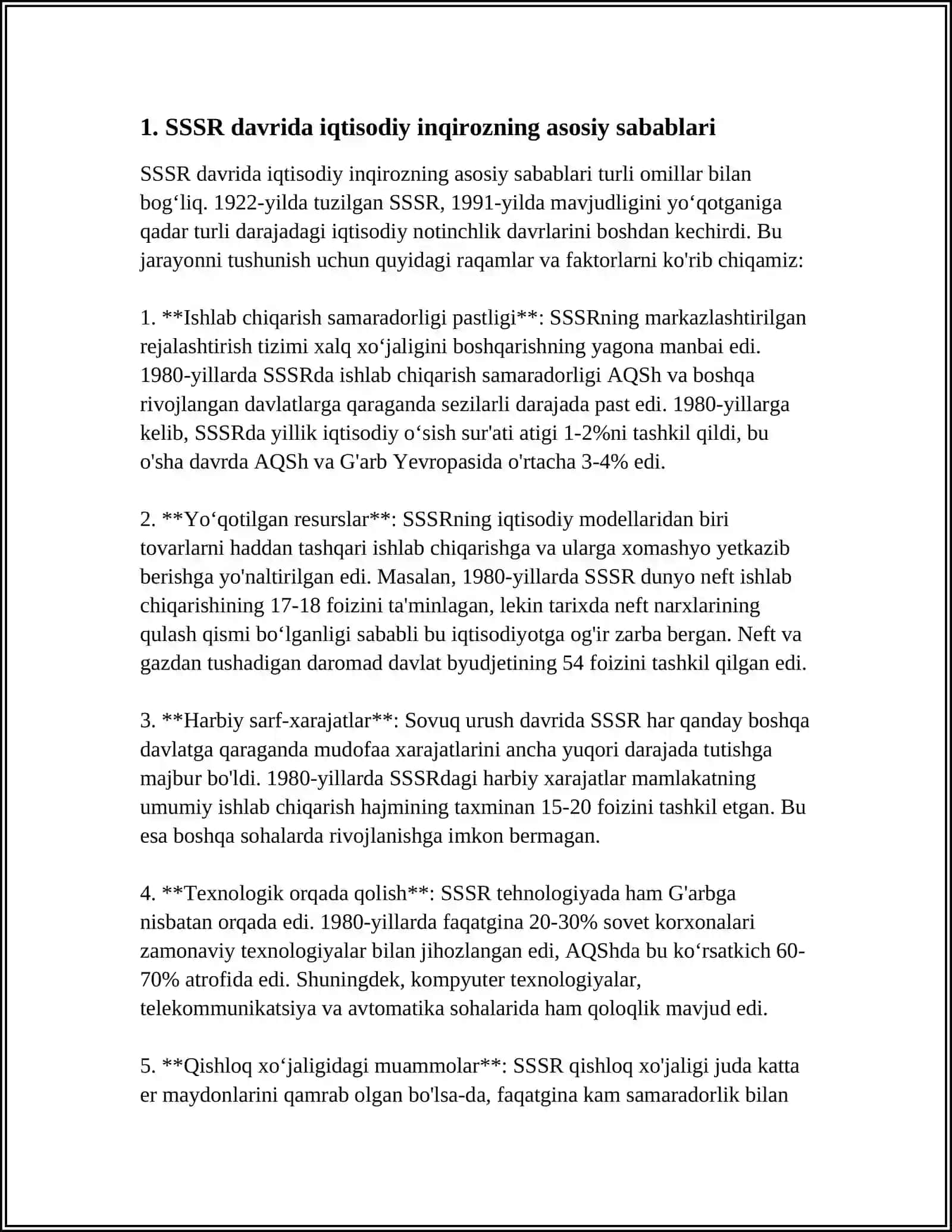 SSSR INQIROZI VA UNING SABABLARI? 3