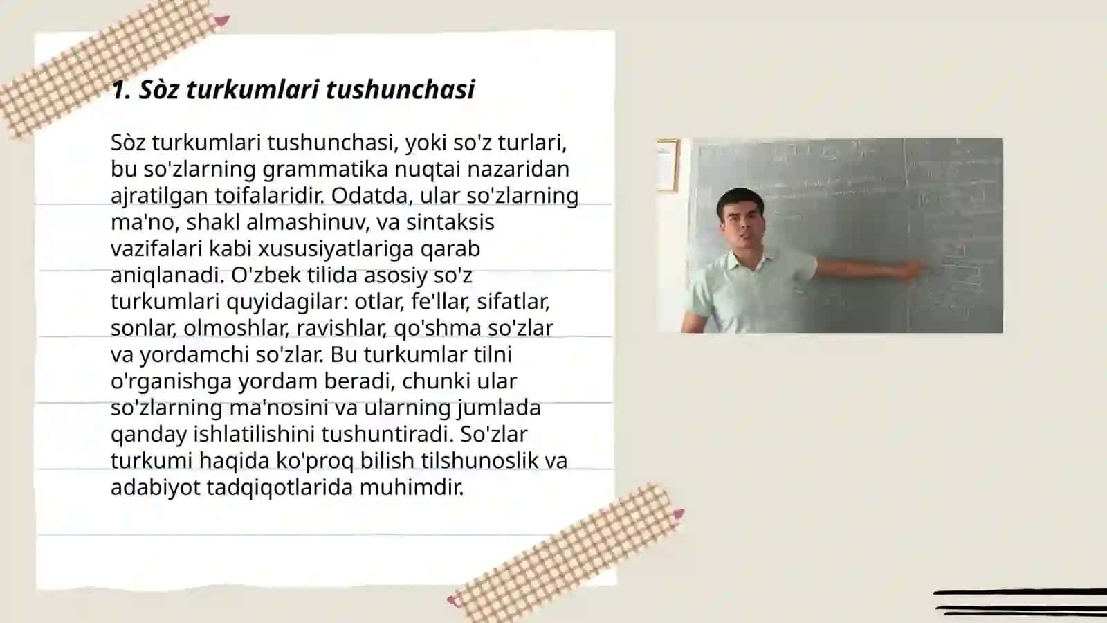 Sòz turkumlari va ularni guruhlash tamoyillari 3