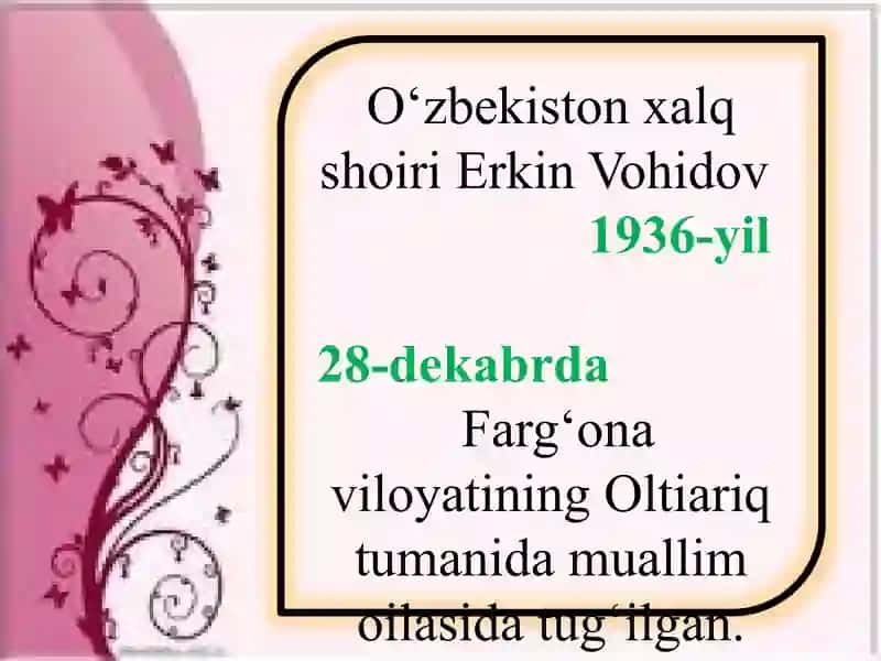 Erkin Vohidov 3