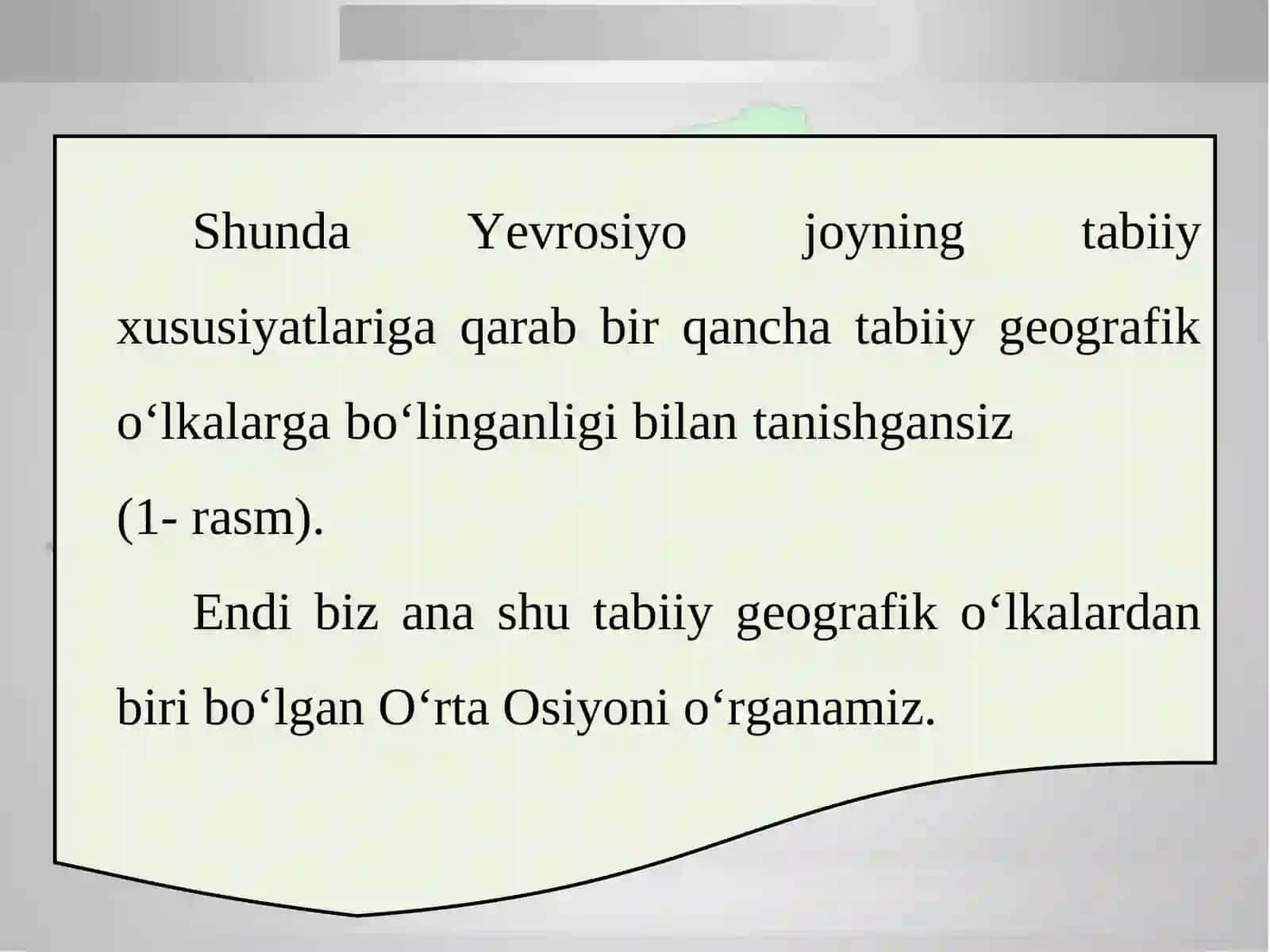 O‘RTA OSIYO TABIIY GEOGRAFIK O‘LKASI HAQIDA TUSHUNCHA 3