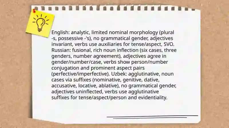 Lexical typology: A comparative analysis of English, uzbek and russian 3