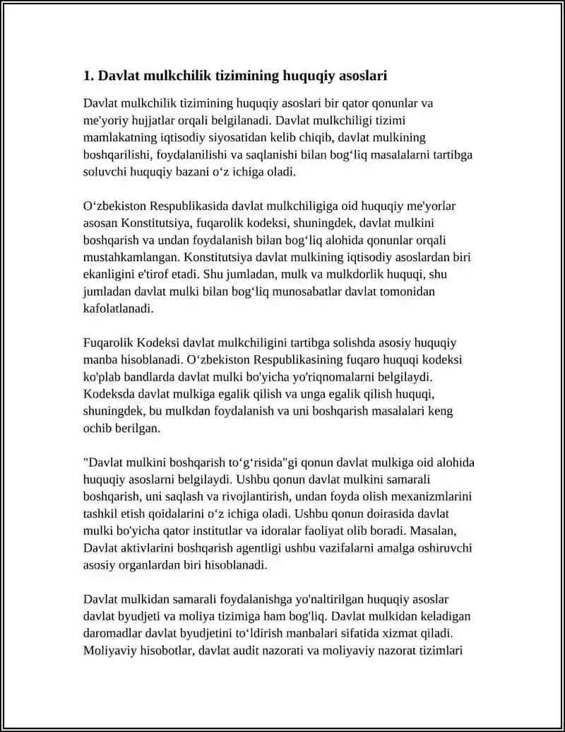 DAVLATNING MULKCHILIK MUNOSABATLARINI TARTIBGA SOLISH 3