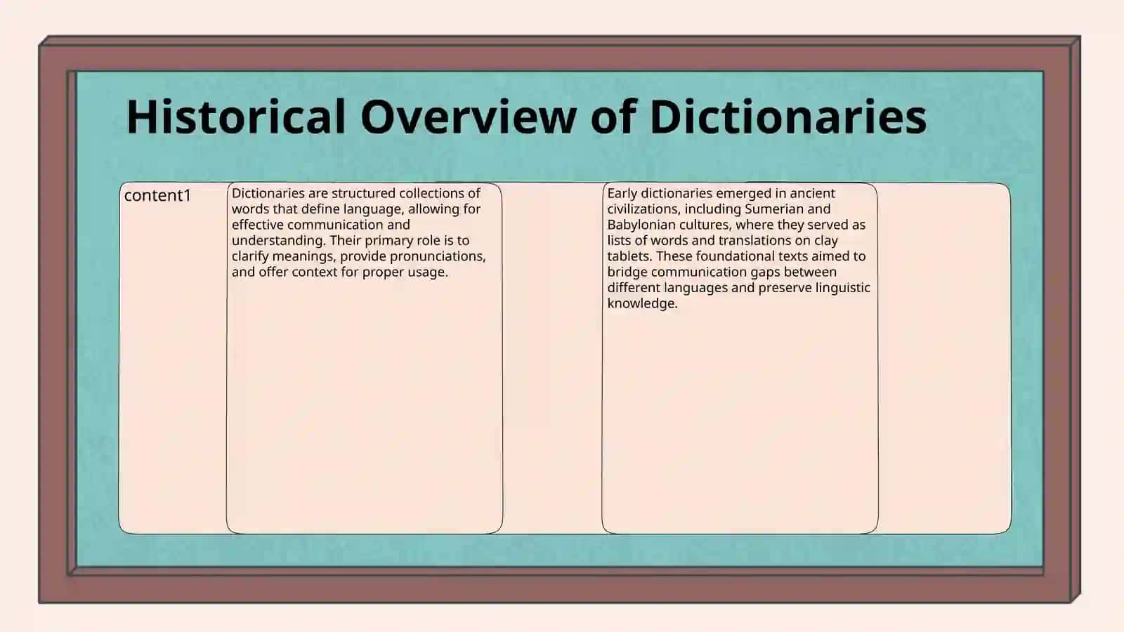 The theoretical foundations of dictionaries 3