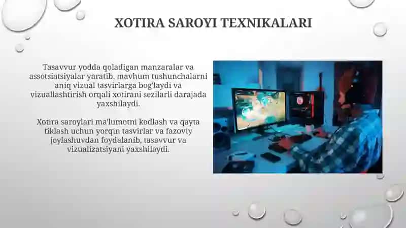 Xotira Saroyi Texnikalari 3