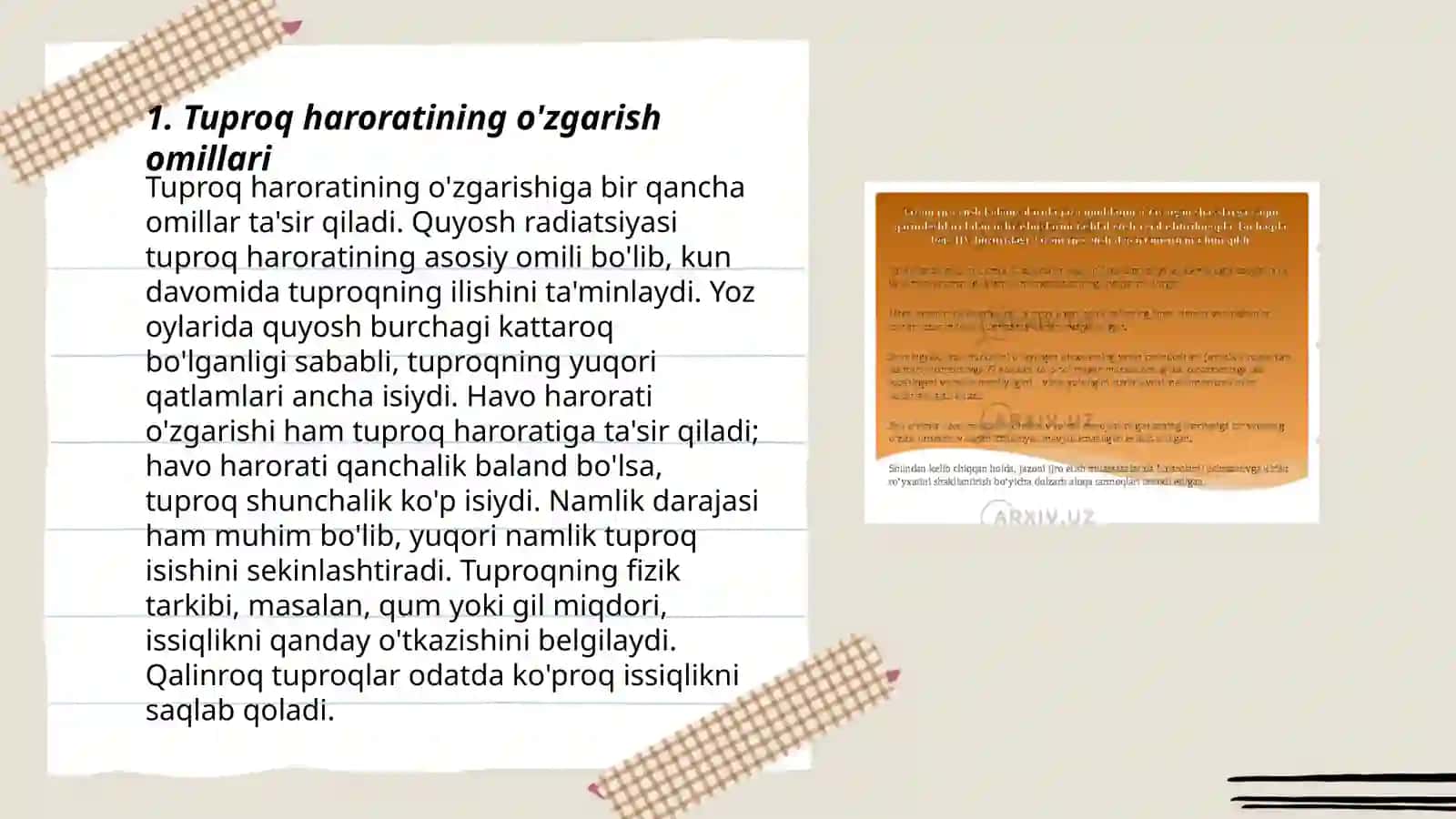 Tuproqning rejimi va harorat 3
