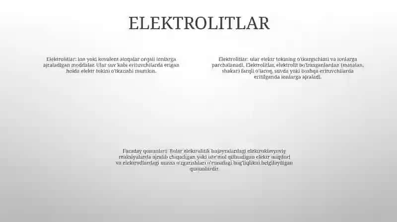 Elektrolitlar Elektr Toki.Faradey Qonunlari 3