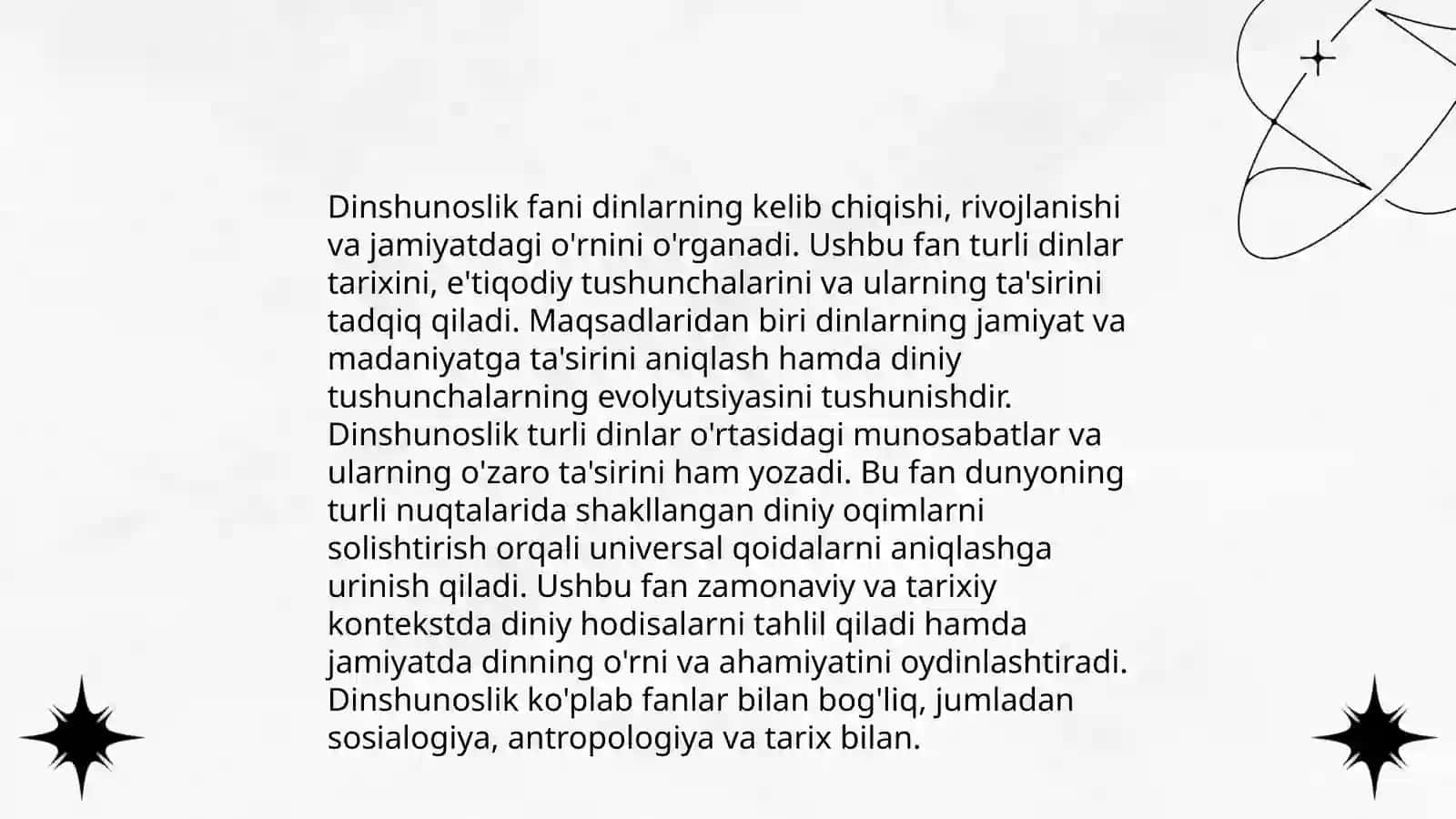 Dinshunoslik fani maqsad va vazifalari 3