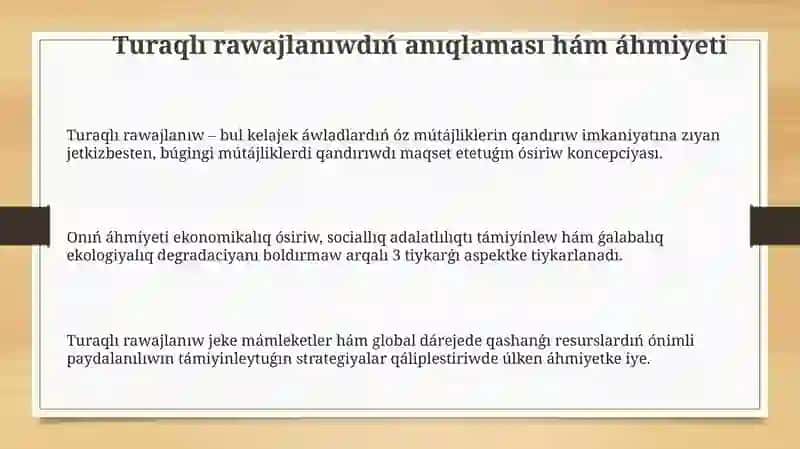 Barqaror rivojlanish 3