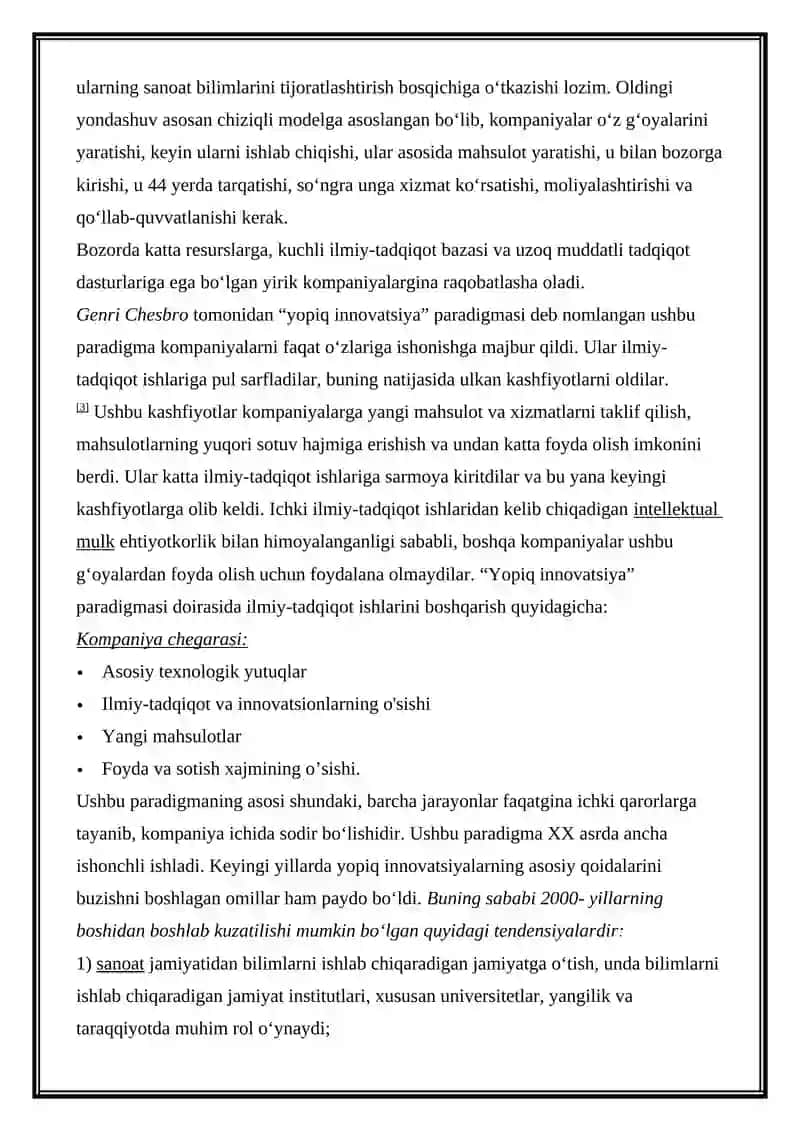 Innovatsion jarayonning bosqichlari 3