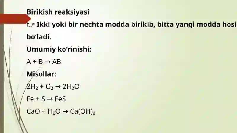 Kimyoviyreaksiya Turlari 3