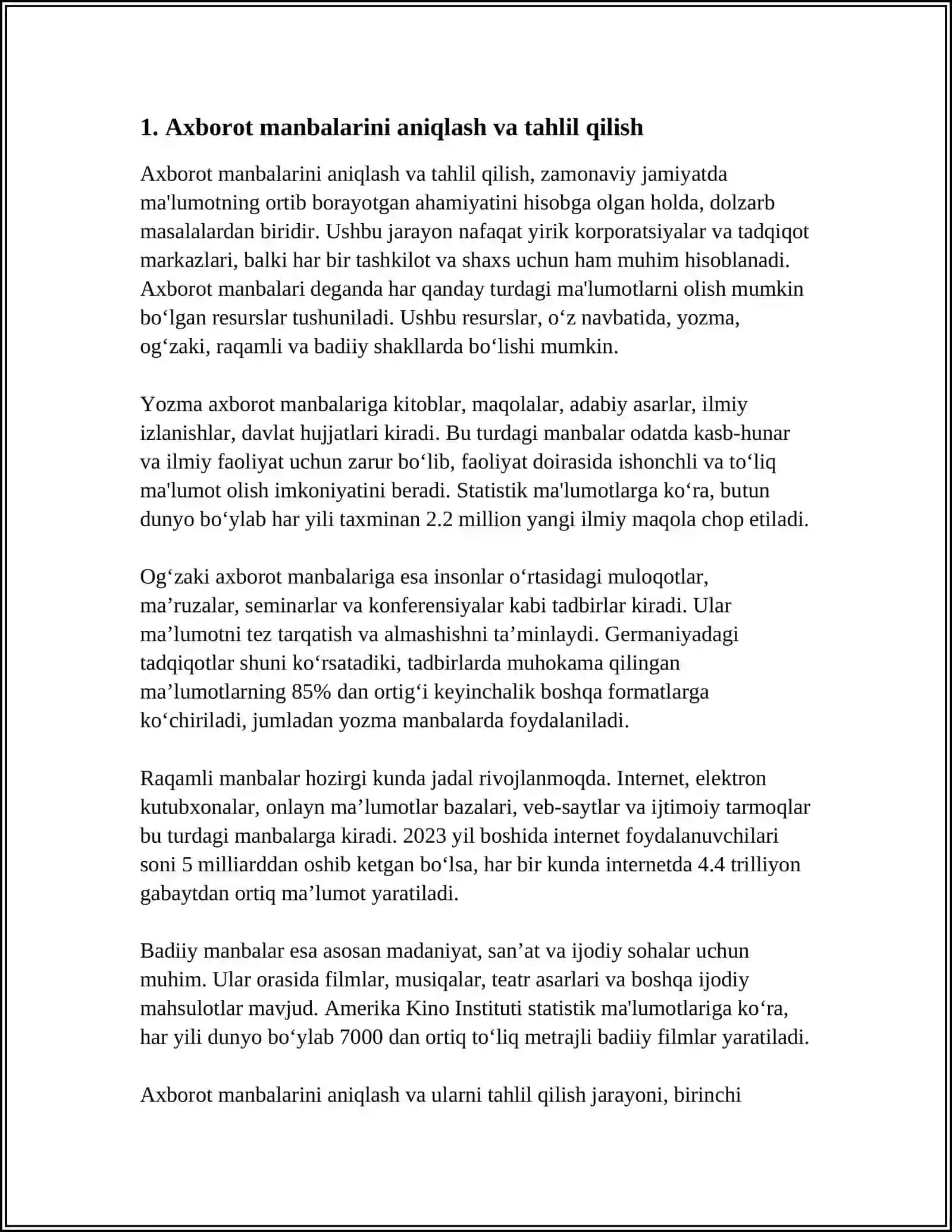 ILMIY TADQIQOTDA AXBOROT BILAN ISHLASH 3