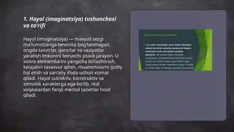 Hayol haqida tushuncha 3
