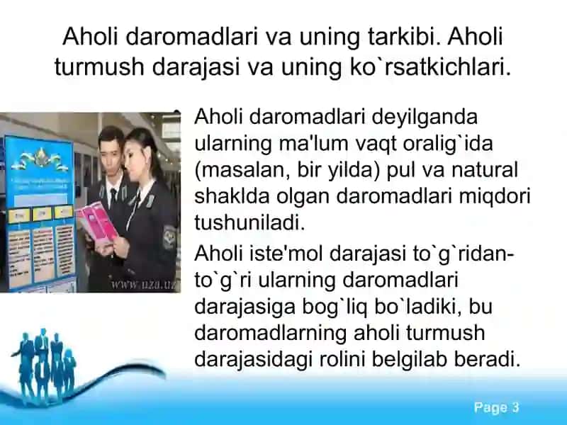 Turmush sifati ko‘rsatkichlari va omillari 3