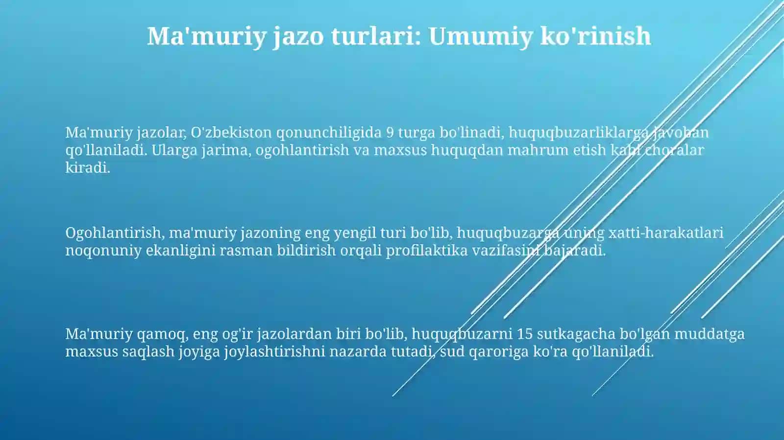 Ma’muriy jazoturlari 3