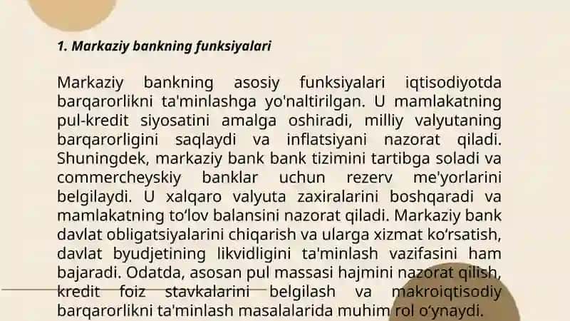 O’zbekistonning bank-moliya tizimi 3