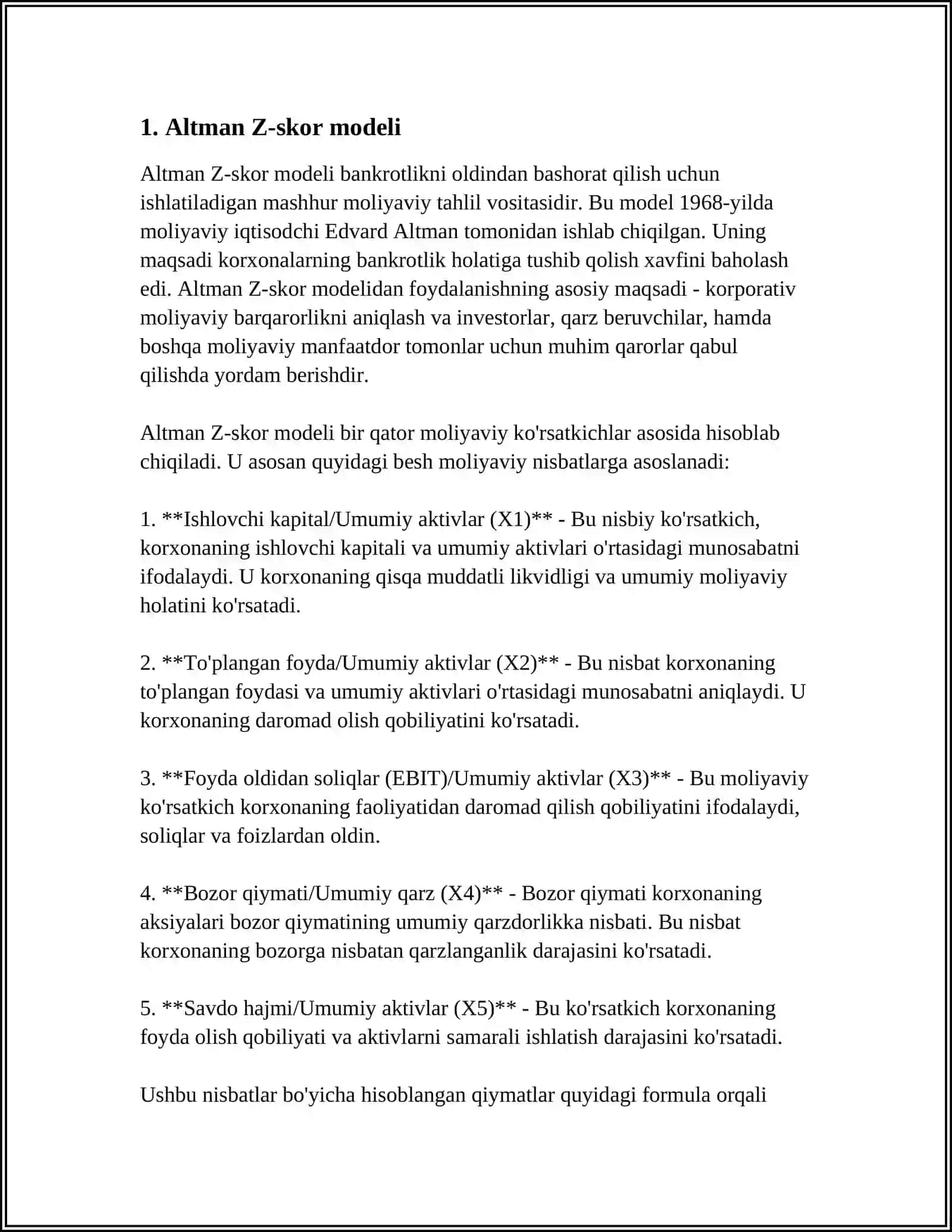 BANKROTLIKNI ANIQLASHNING TURLI MODELLARI 3