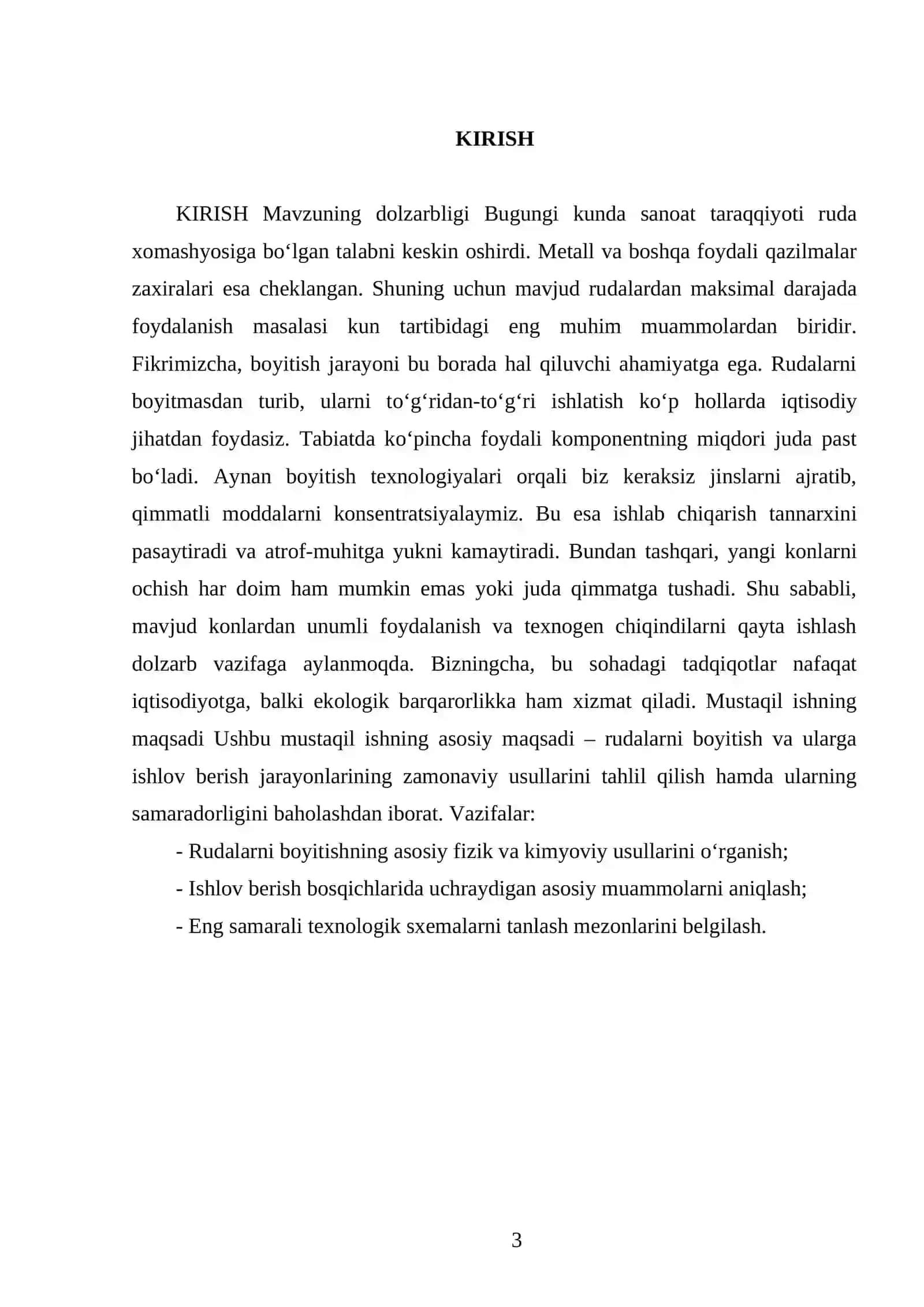 Rudalarni boyitish va ishlov berish 3