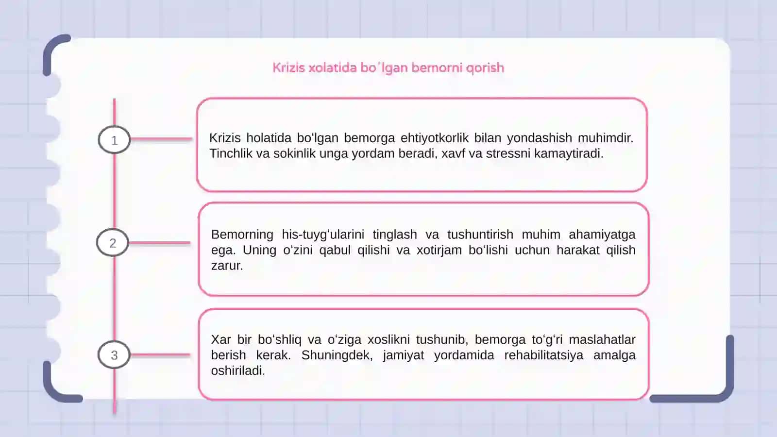 Krizis xolatida bemorlik bilan ishlash 3
