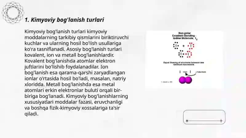 Kimyoviy bog'lanish MOU tushunchasi 3