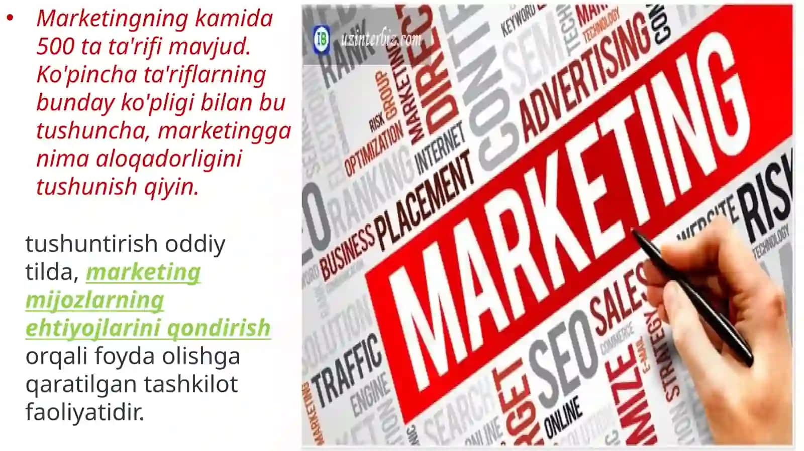 Marketing fanining paydo bo’lish tarixi - Marketing 3