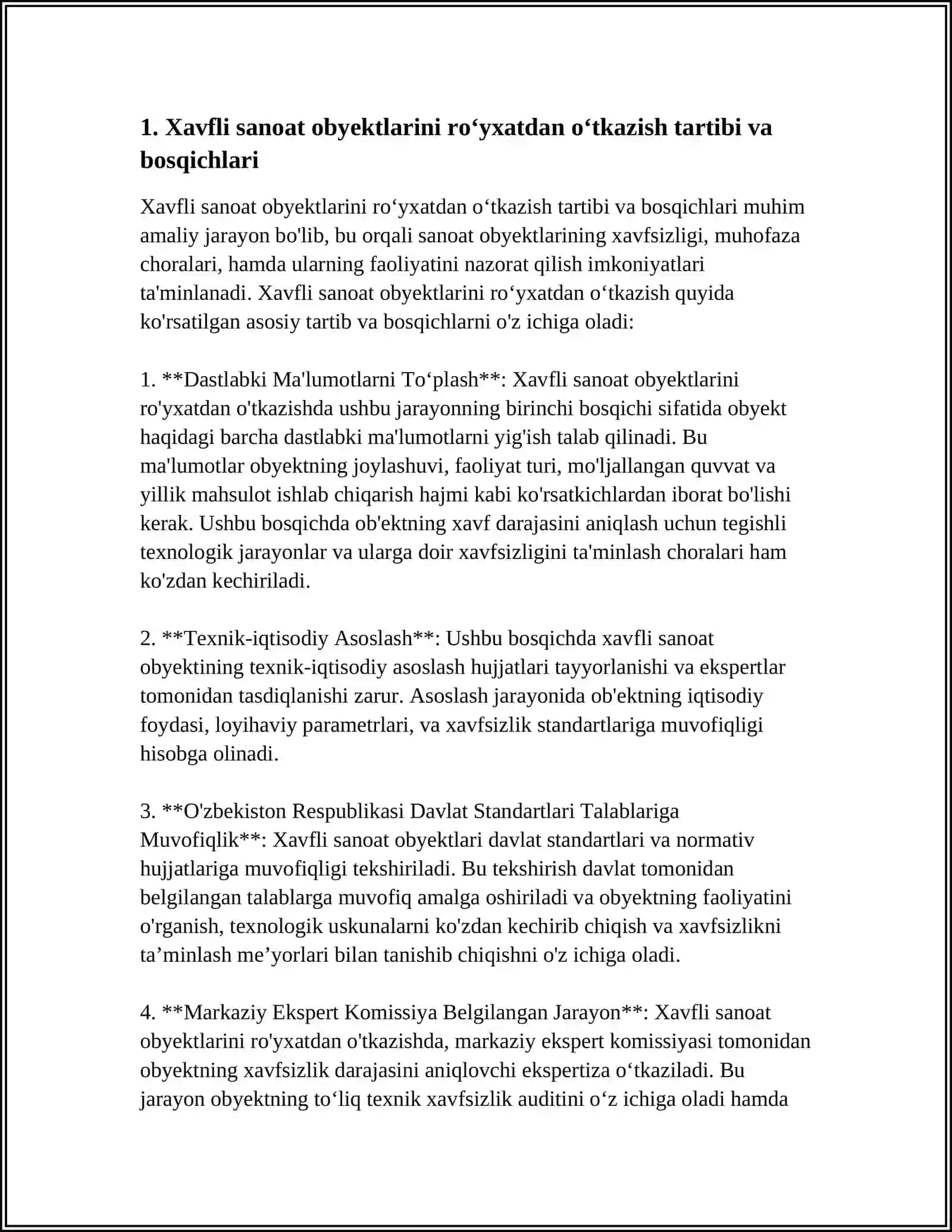 XAVFLI SANOAT OBYEKTLARINI ROYXATDAN O‘TKAZISH 3