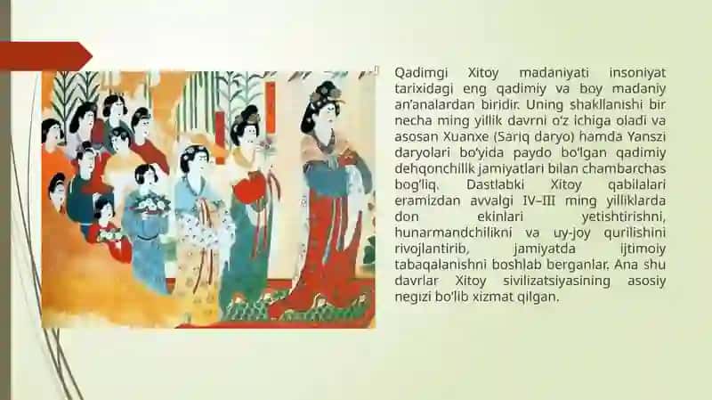 Qadimgi Xitoyning madaniyati, san’ati, arxitekturasi va dini 3