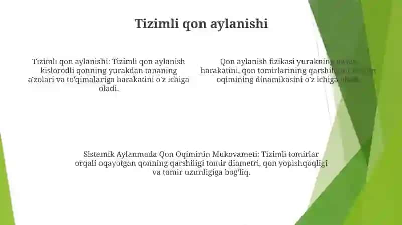 Qon Aylanish Sistemasining Fizik Asoslari 3