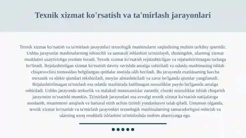 Texnologik mashinalarni saqlash 3