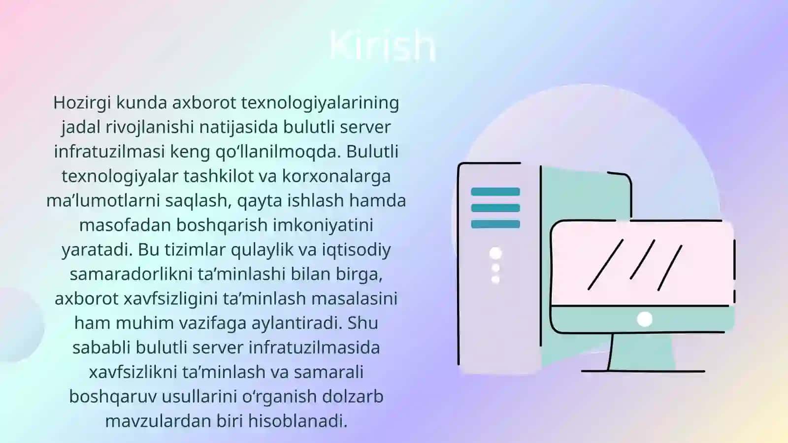 Bulutli server infratuzilmasida xavfsizlik va boshqaruv masalalari 3