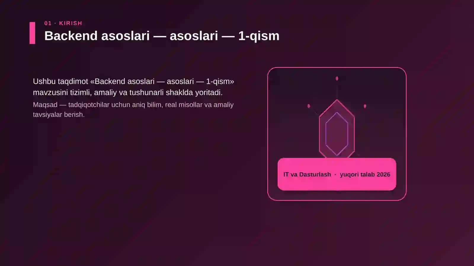 Backend asoslari — asoslari — 1-qism 3