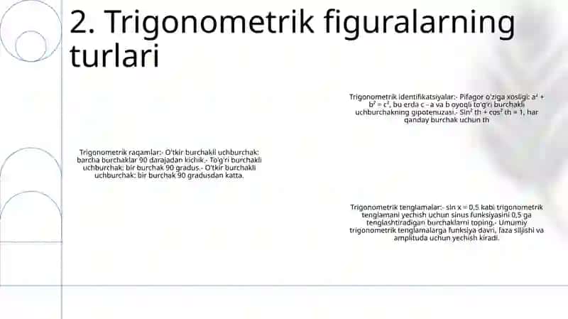 Trigonometrik Ayniyatlar 3