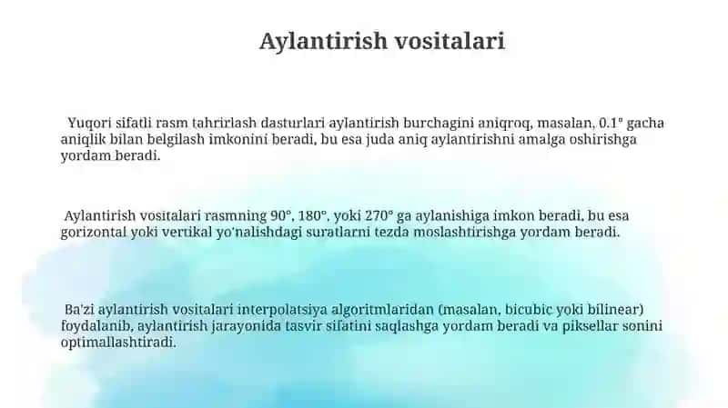 Aylantirish vositalari 3
