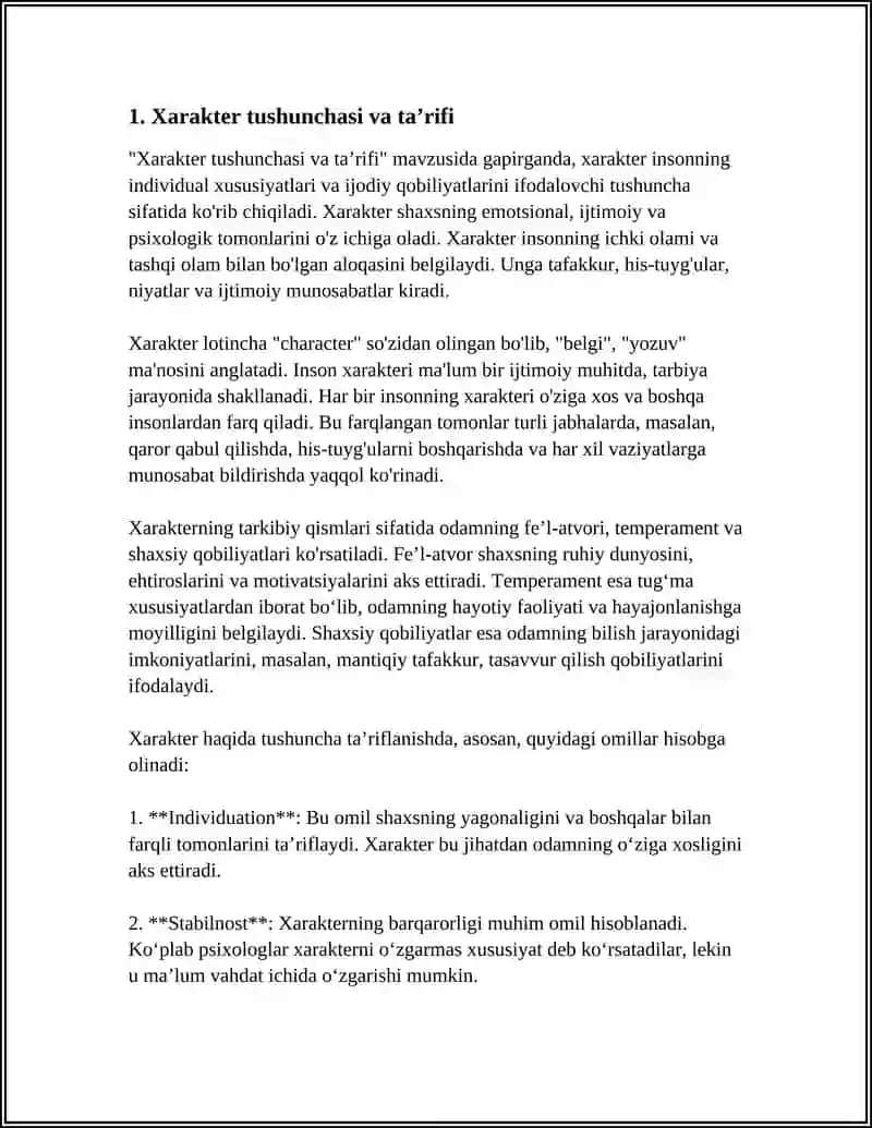 Xarakter tushunchasi va taʼrifi 3