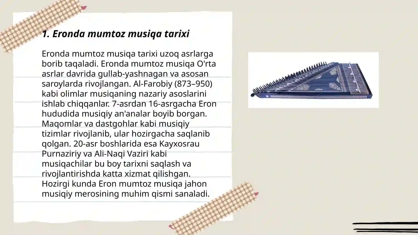 Eronda mumtoz musiqa tarixi 3