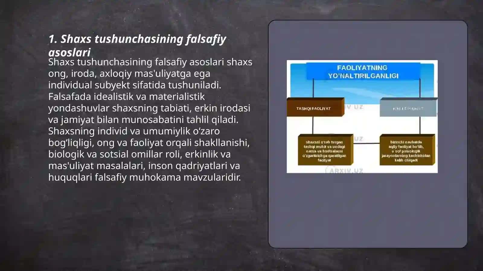 Shaxs psixologiyasining falsafiy asoslari 3