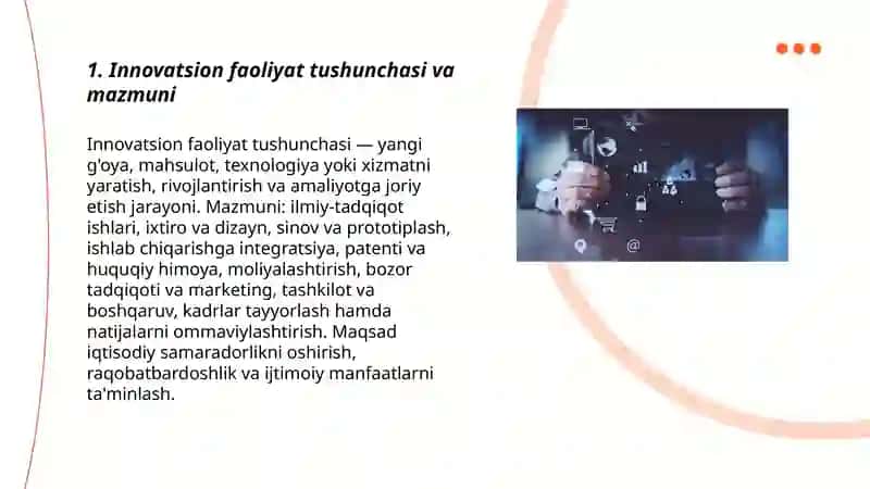 Innovatsion faoliyat va innovatsion jarayon 3